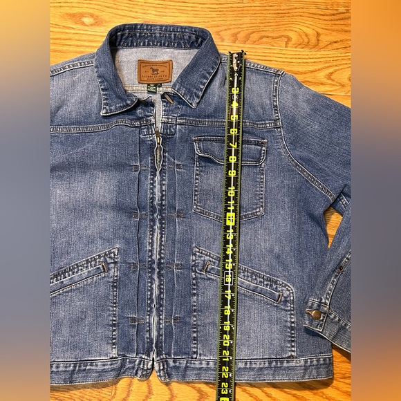 Vintage Y2K Lauren Jeans Co Ralph Lauren‎ Denim Zip Front Stretch Jean Jacket 2X - Picture 4 of 13